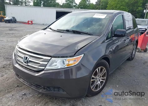 2012 Honda Odyssey Ex-L из США, поврежденный, VIN 5FNRL5H67CB104561